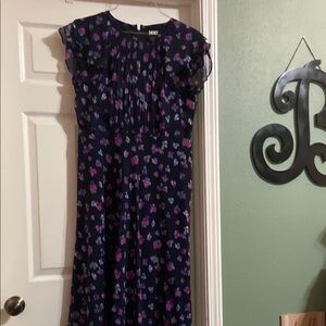 DKNYC Blue and Pink Ruffled Tiered Sundress